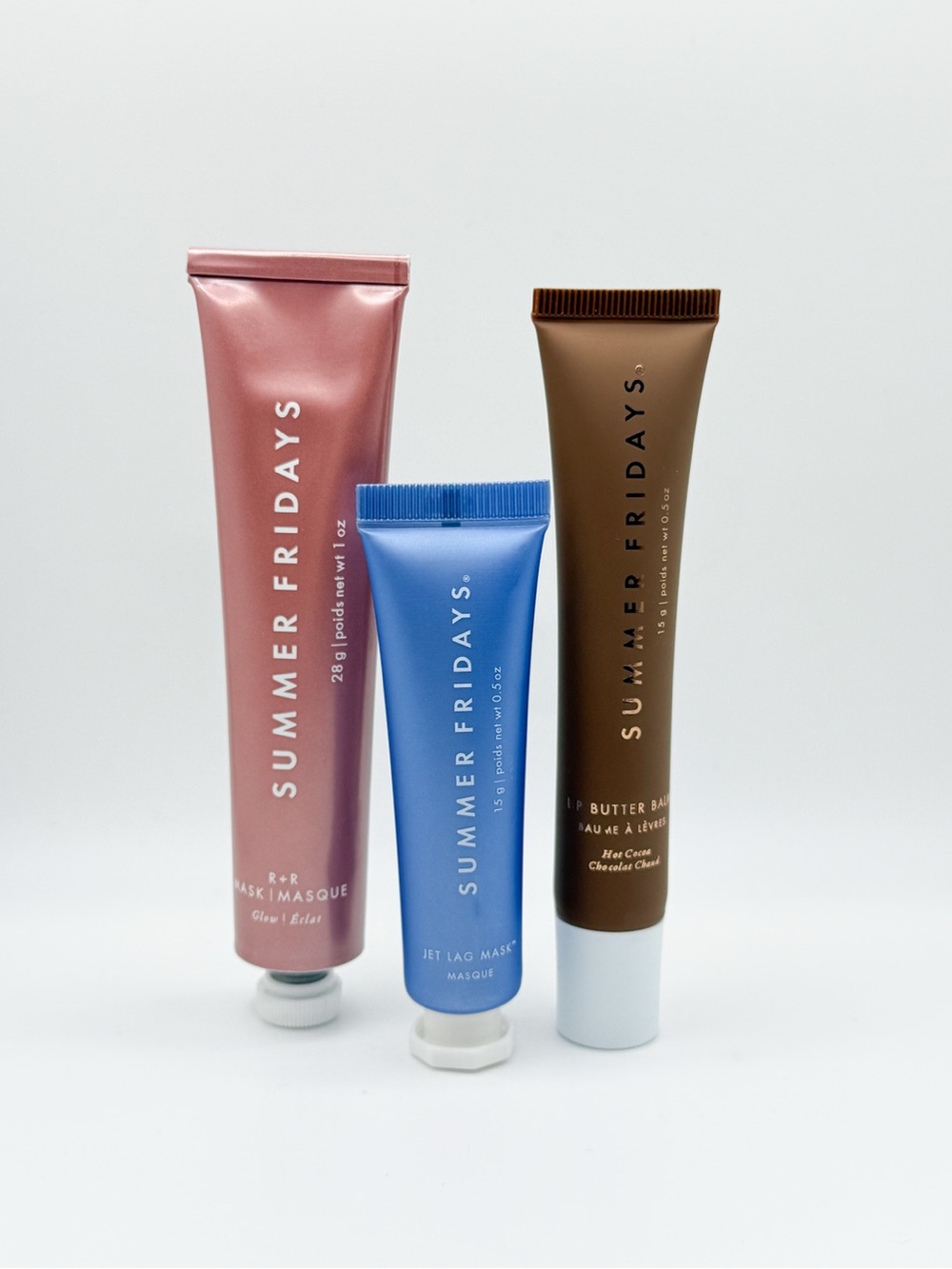 Summer Fridays Trio - Jet Lag Mask, R&R Mask, Hot Cocoa Butter Lip Balm